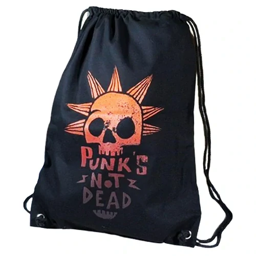 Vak na záda s kapsou stahovací Punk is not Dead