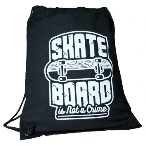 Vak na záda s kapsou stahovací Skate is not a crime