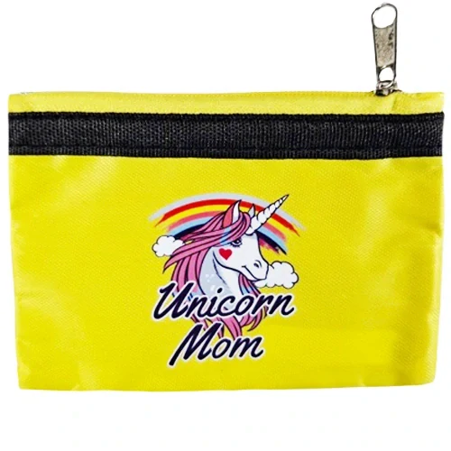 Holčičí peněženka Unicorn Mom žlutá 7x11 cm