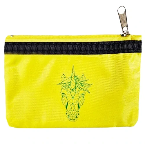 Holčičí peněženka Zelený Unicorn žlutá 7x11 cm