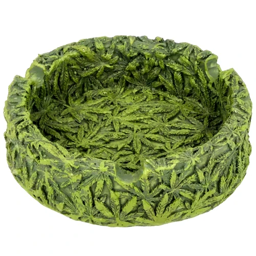 Dárek pro huliče zelený venkovní popelník Jamajské listy