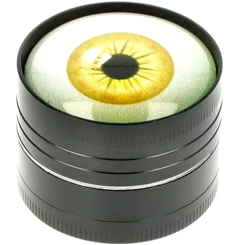 Drtič tabáku kovový Oko CNC se sítkem průměr 40 mm