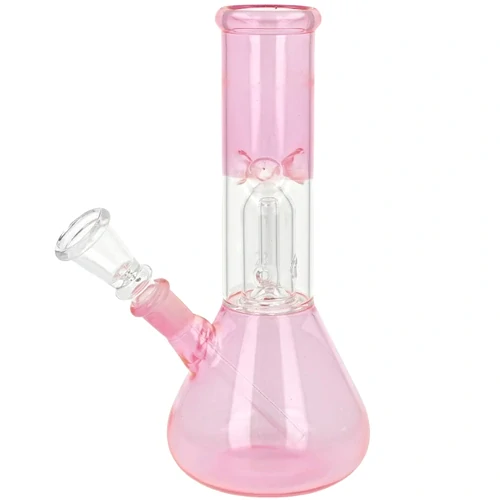 Bongo na marihuanu s perkolací skleněné Růžová víla 22 cm