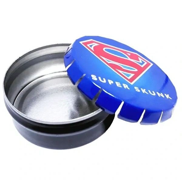 Click clack krabička Super skunk plechová ø 55 mm