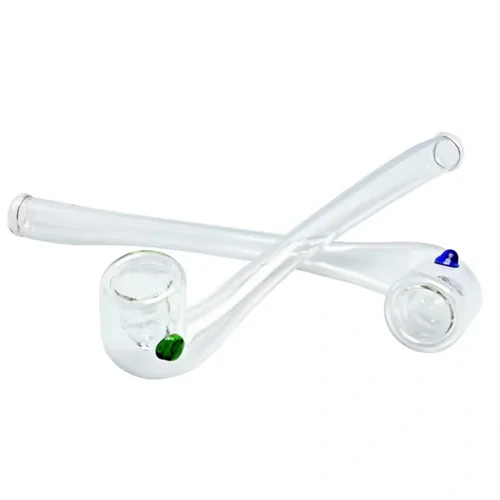 Ručně vyrobená fajfka ze skla s výčnělkem 8,5 cm