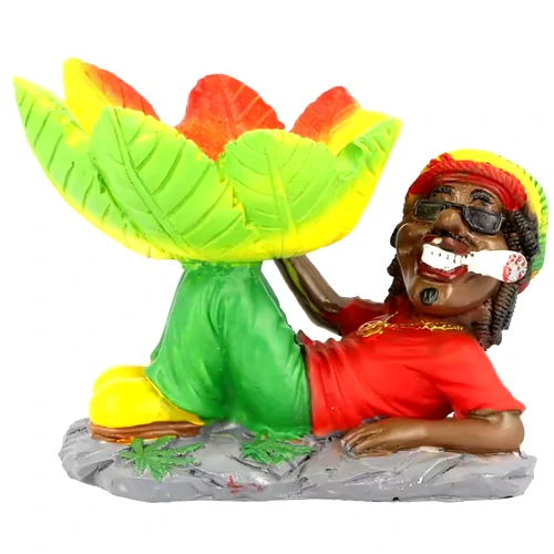 Dárek pro huliče - venkovní popelník Rastaman s brkem