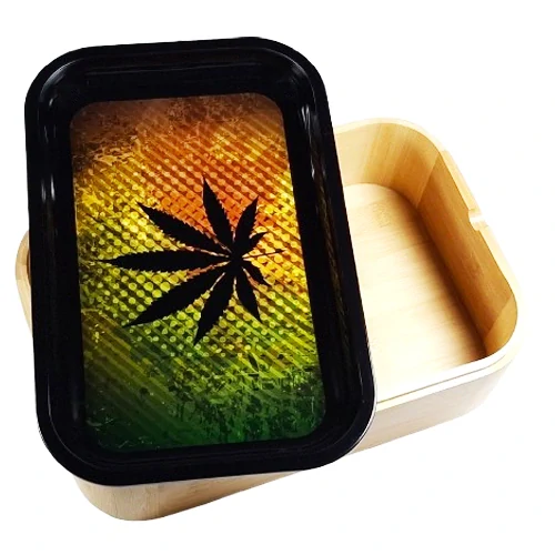 Balící tácek XXL s bambusovou krabičkou Holandský list