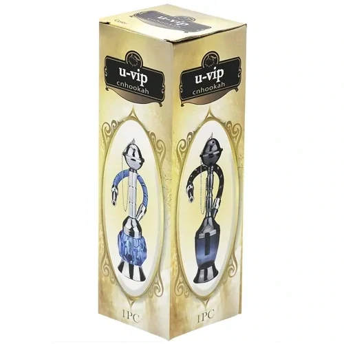 Levná vodní dýmka Orientál modrá křišťálová 19 cm