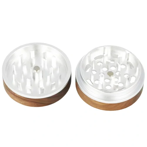 Drtič tabáku dřevěný čtyřdílný se sítkem a zásobníkem 62 mm