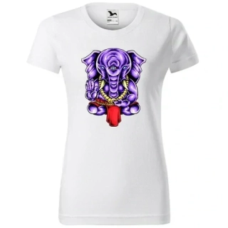 Hippie tričko dámské s potiskem Ganésa bavlněné