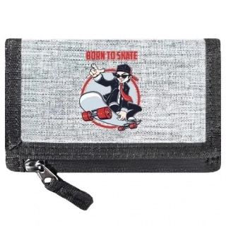 Šrajtofle Born to Skate žíhaná textilní 13,5x9 cm 