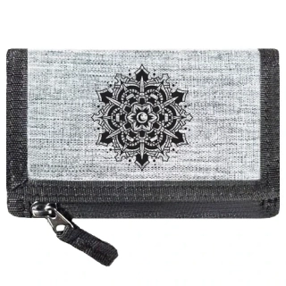 Šrajtofle s černou mandalou textilní 13,5x9 cm