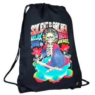 Vak na záda s kapsou stahovací Symbol hippies