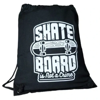 Vak na záda s kapsou stahovací Skate is not a crime