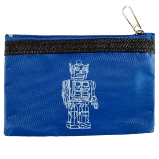 Klučičí peněženka modrá Cyberbot 7x11 cm