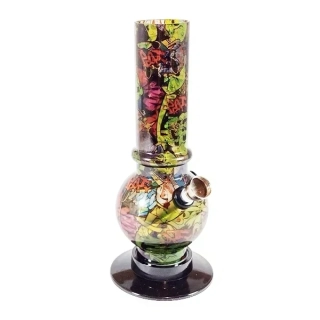Akrylátový bong Graffiti s kovovým kotlíkem 20 cm