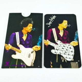 Drtící karta v pouzdře s podpisem Jimi Hendrix