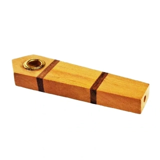 Dřevěná fajfka hranatá s kovovým kotlíkem 10 cm