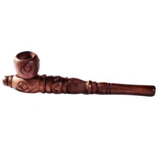 Dřevěná fajfka Petra vyřezávaná karamelová 18 cm