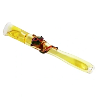 Skleněnka barevná s ozdobou Ještěrčí dech 9 cm