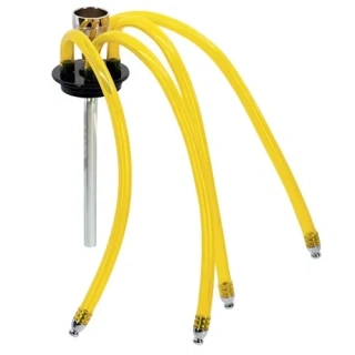 Kotel do bongu čtyři žluté hadičky ø 43,5 mm