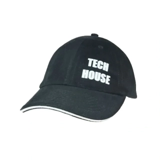 Baseball kšiltovka černá s potiskem Tech House