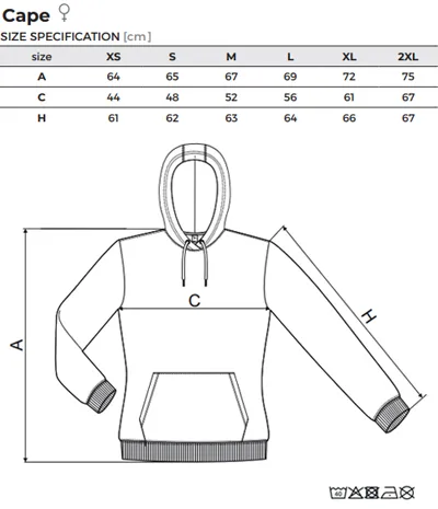 Rozměry mikiny skate Jazzyk
